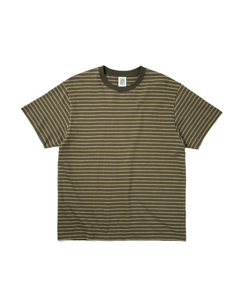 YESEYESEE Y.E.S Thin Stripe Tee Khaki