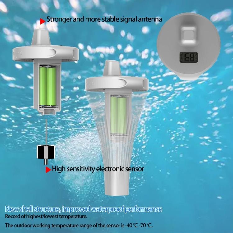 Termómetros Digitales con Múltiples Sensores y Rangos de Temperatura Extremos para la Monitorización del Agua de Piscinas y Spas Sondas Flotantes Inalámbricas
