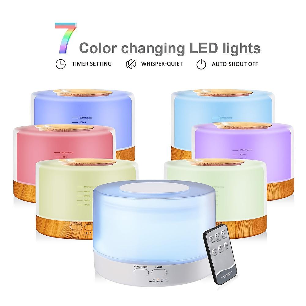 16.91oz Ultrasonic Aromatherapy Machine - Air Humidifier & Essential Oil Diffuser with 7 LED Color Lights, Cool Mist Aroma Diffu