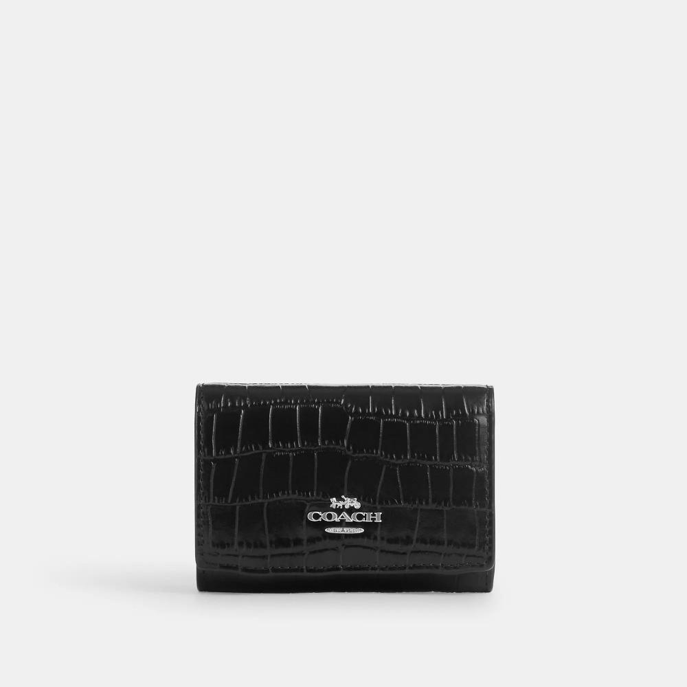 

Кошелек Coach Micro серебристо-черный