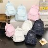 Zaino versione coreana ins Piccolo zaino fresco a pois Grande capacità semplice e versatile Zaino scolastico per studenti Zaino casual alla moda da donna