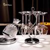 Premium Handmade Red Wine Glass Set with Decanter & Holder