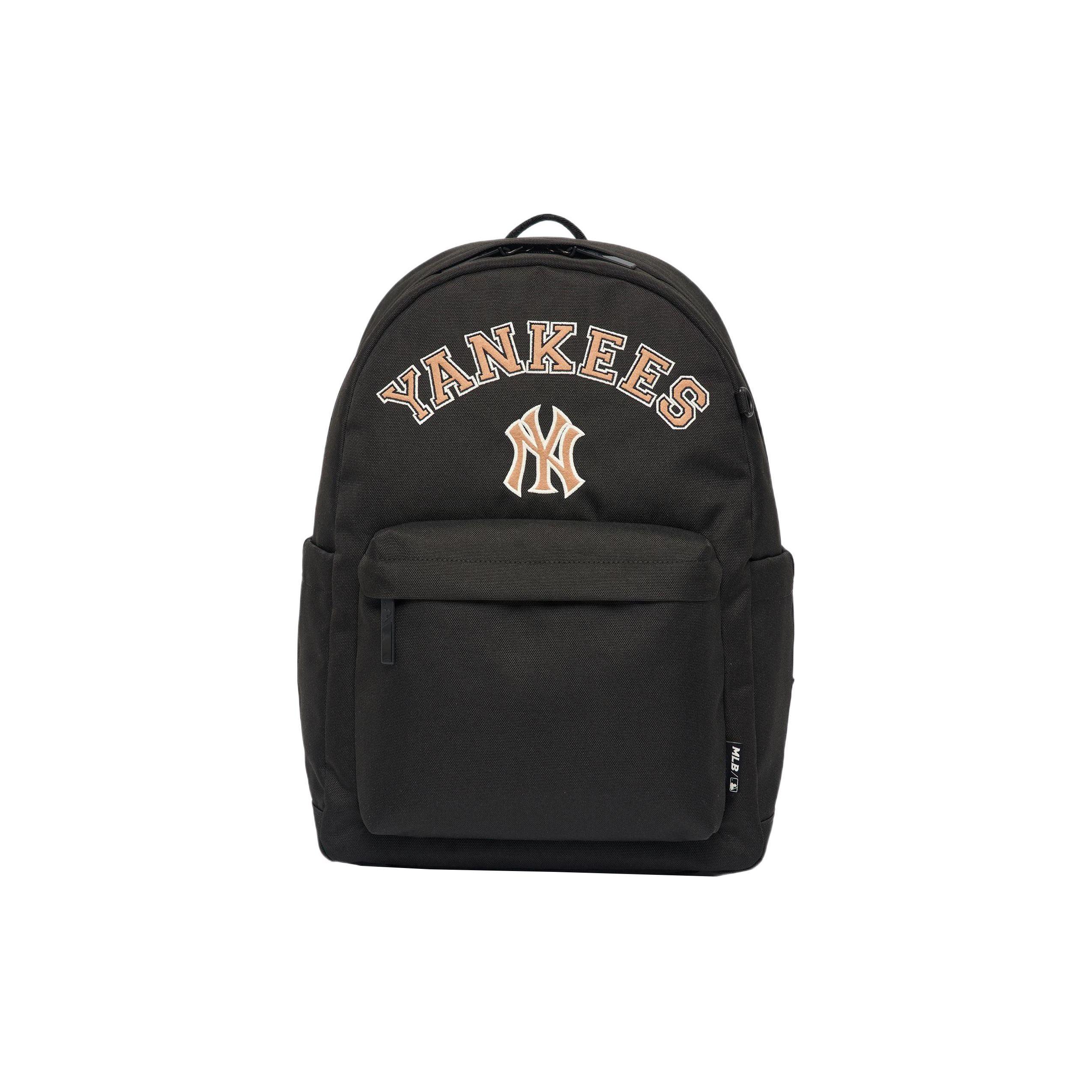 MLB New York Yankees Letter Print Polyester Backpack Unisex Backpack Black 7ABKBV13N50BKS Black