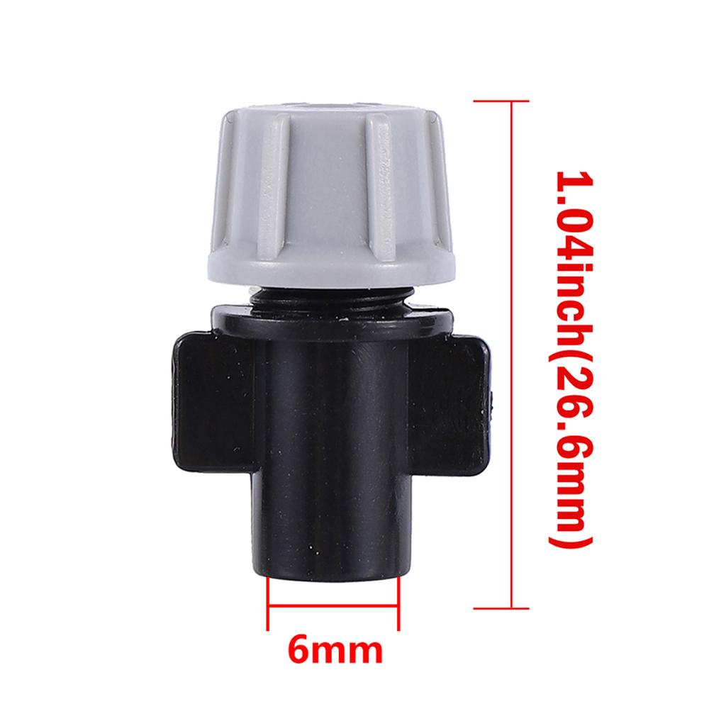 Adjustable Misting Grey Nozzle & Multi Type Connectors Locked Tee Anti Drip Coupling Garden Watering Irrigation Cooling Sprayer