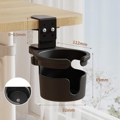 Masa Bardak Tutucu Kelepçesi Ayarlanabilir Dökülme Önleyici Kahve Kupası Tutucu 360 Derece Dönen Masa Kenar Kelepçesi Bardak Tutucu Düşme Önleyici Masa
