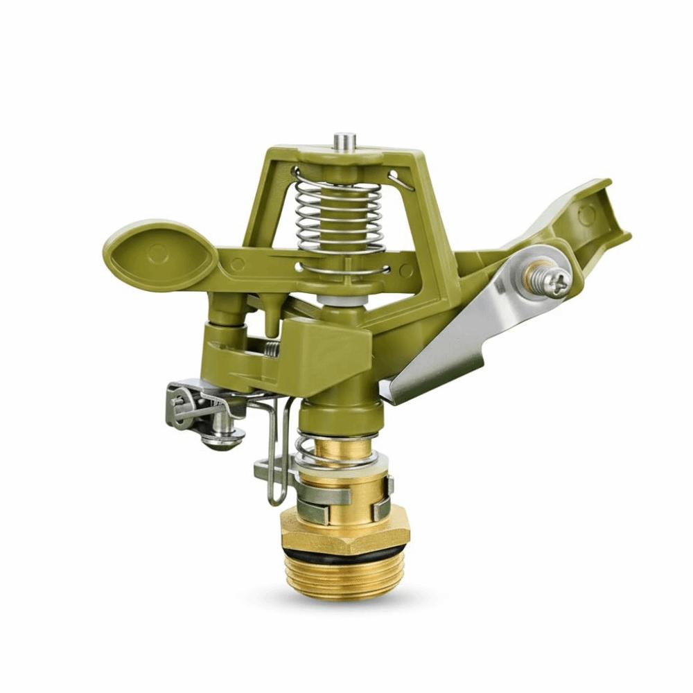 G3/4inch Thread Impact Sprinkler Head Zinc Alloy Heavy Duty Rocker Arm Sprinkler Easy Installation 0-360 Degree