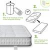 7-Zone Pocket Spring Mattress 90x190 cm H3, 15cm Height Cold Foam, Orthopedic Mattress for Box Spring & Slatted Frame, For Allergy Sufferers, OEKO-TEX
