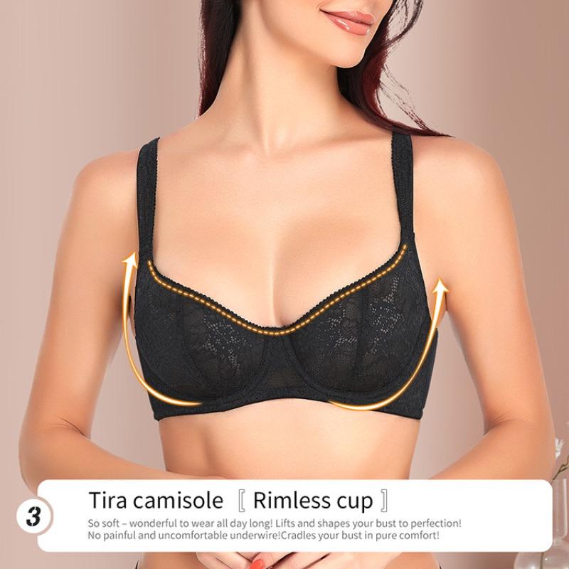 Lace Jacquard Ultra-thin Bra Plus Size Underwire Bra