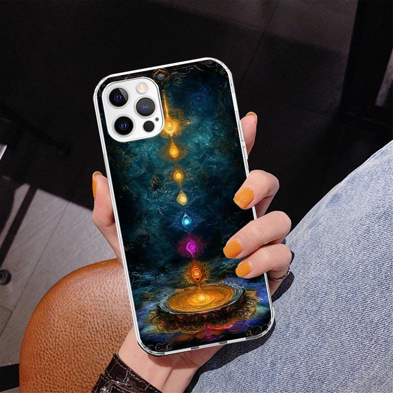 Yoga Chakra Spiritual Energy Universe Phnoe Case for Iphone 17 Air 16 16E 11 12 13 Mini 14 Plus 15 Pro Max 7 8 + SE 2020 Phone C