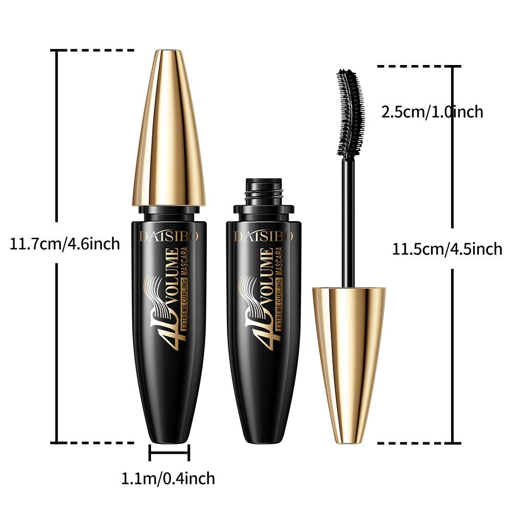 Mascara 4D Fiber Mascara Schwarzes Auge Curling Wimpern Doppel Mascara Wasserdichte Mascaras Make-Up-Tool