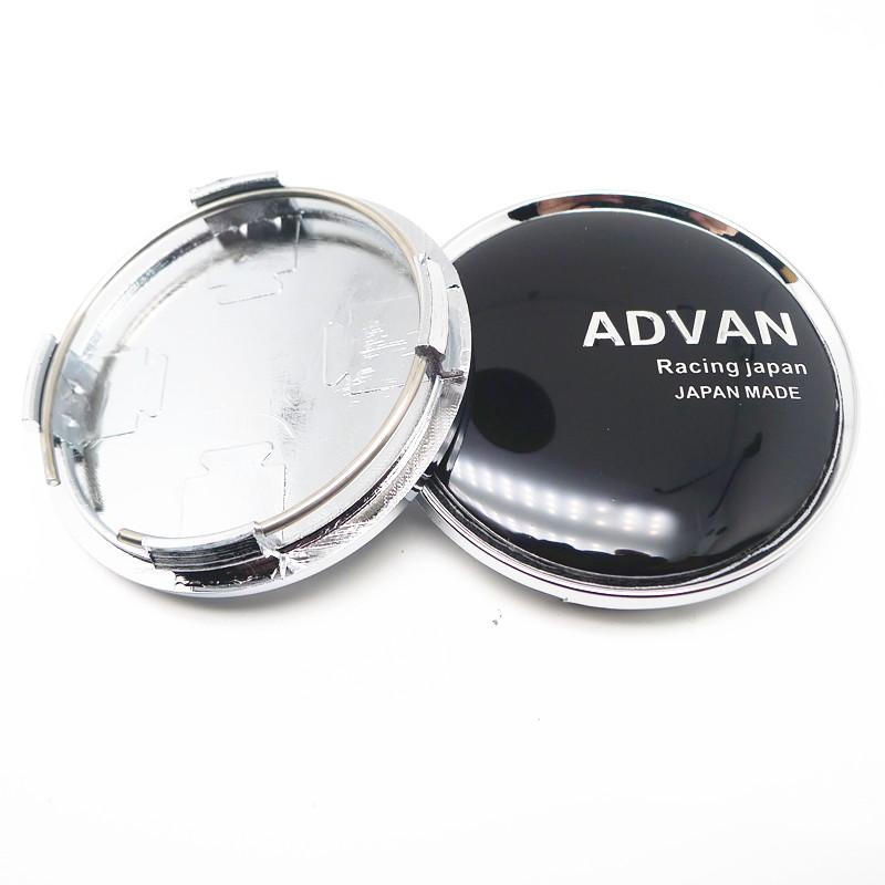 4pcs 63mm 57mm Advan Racing Wheel Center Caps Hub Rims Cover Car Styling Badge Emblem Car Styling