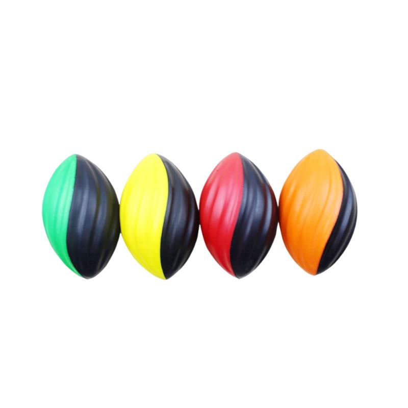 Pu Sponge Elastic Rainbow Rugby Anxiety Relief Sports Toy Foams Jumping Balls Child Portable Comfortable Easy Grip Toys