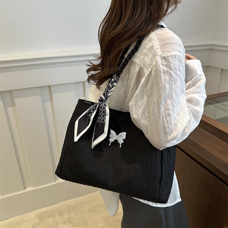 Stylish Korean French Butterfly Tote Bag For Women Large Capacity Casual Shoulder Bag