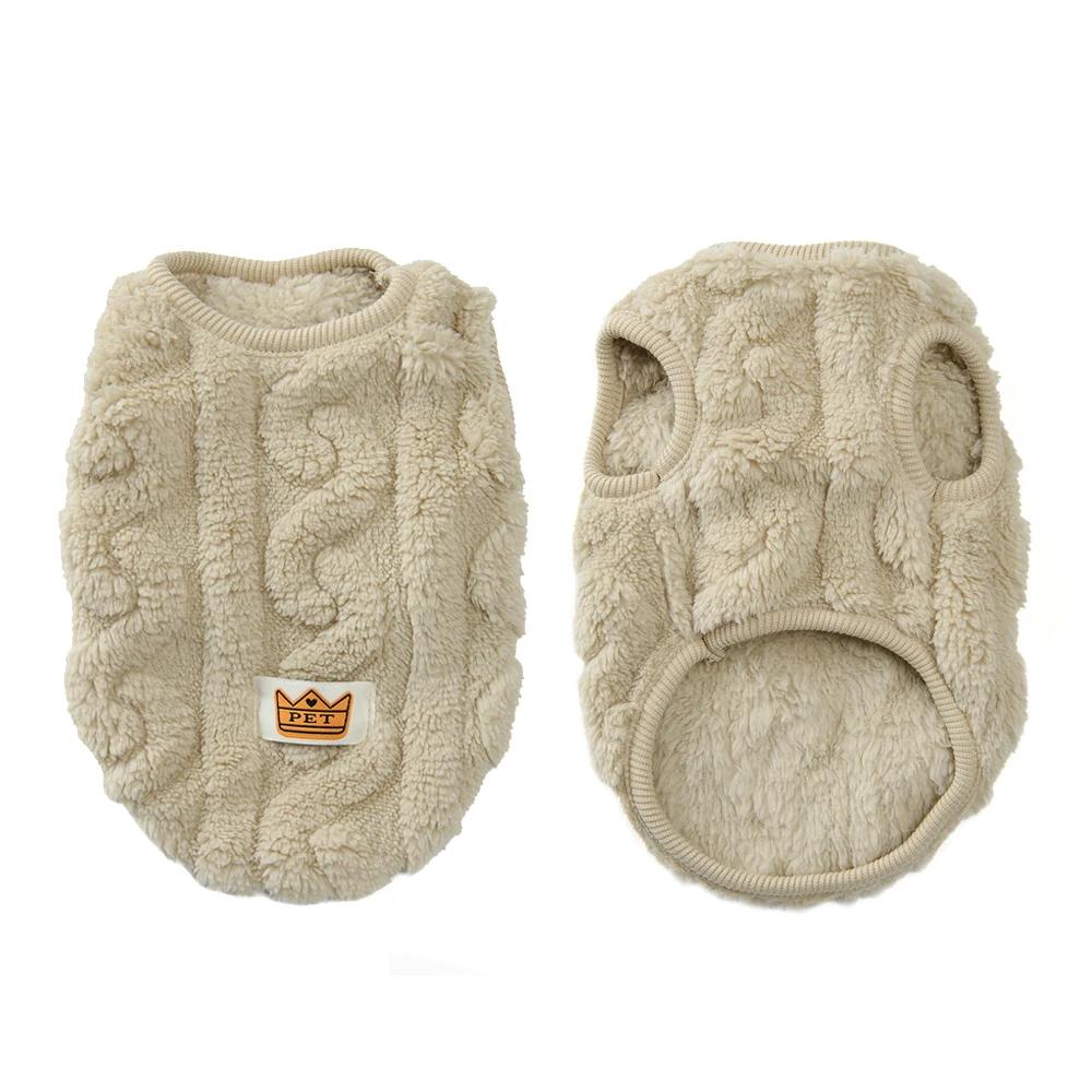 Fleece Sphynx Cats Clothes Autumn Winter Warm Vest Sweater For Small Cat Dog Solid Color Cozy Kitten Costume Apparel Pet Outfits