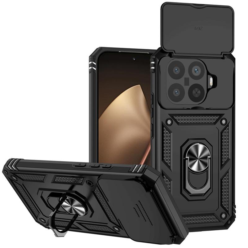 Funda For Xiaomi 15T Pro 5G Case Armor Slide Lens Protect Phone Case For Xiomi 15TPro Xiaomi15T Pro Magnetic Holder Ring Cover