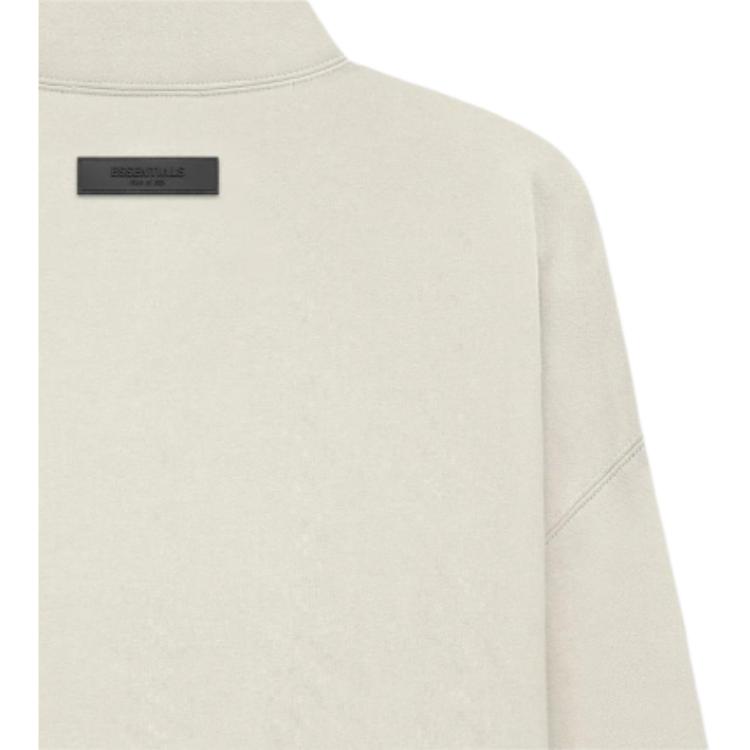 Fear of God Essentials SS22 Relaxed Mockneck Fleece-Backed Sweatshirt Men Sweatshirt Wheat FOG-SS22-130