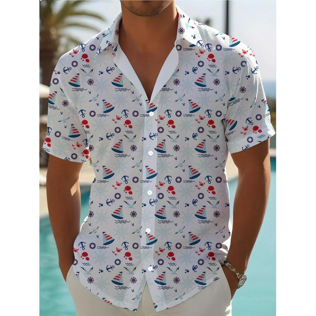 Men's novel stand up collar collar shirt, casual style