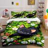 Cute Floral Cat Set - Home Decor Accessories Multiple Sizes Kid'S And Adults' Bedroom Exquisite 3Pc Bedding Set, Gift
