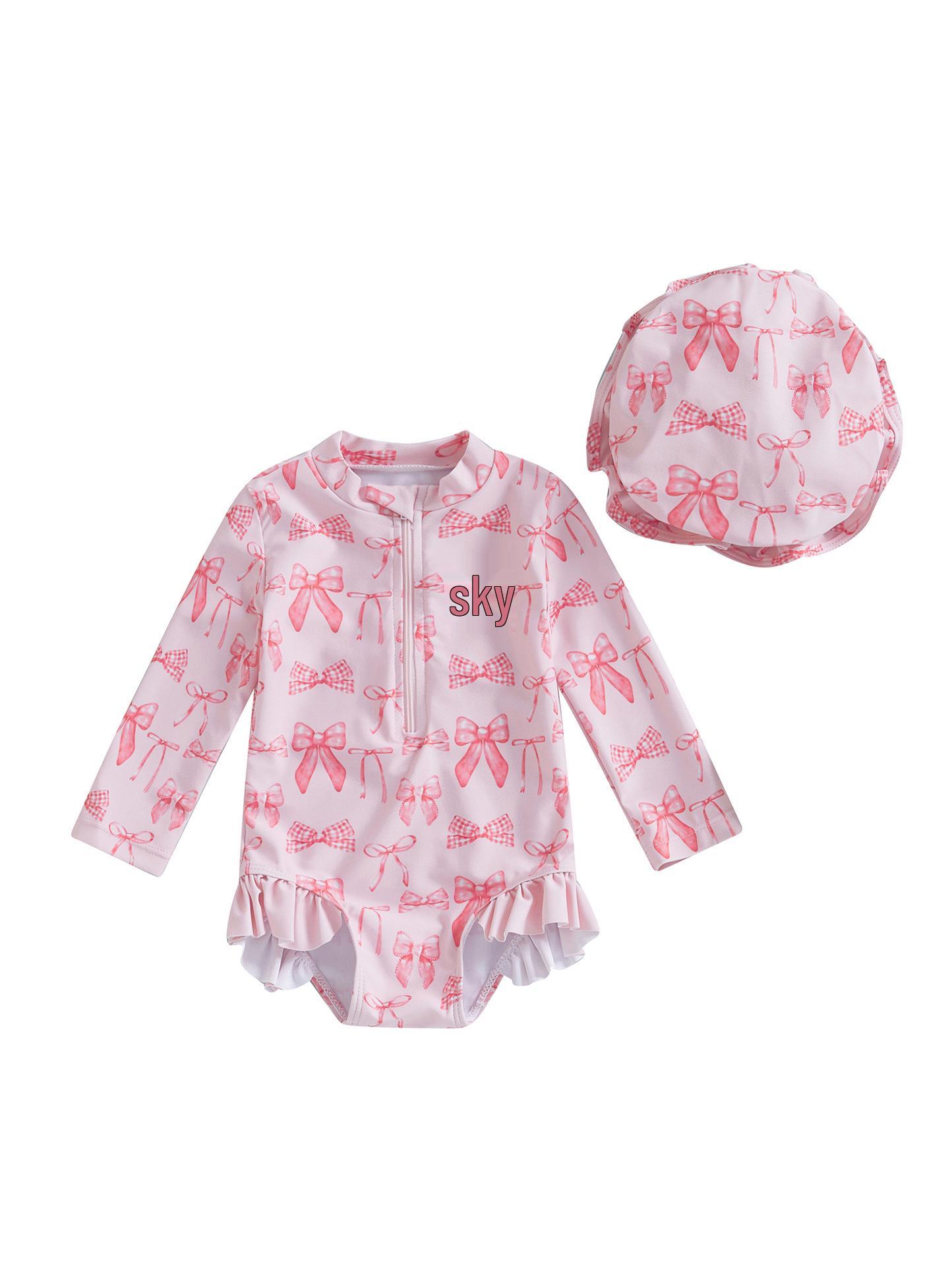 

Ромпер с капюшоном с узором в виде бантиков: Размеры 0-24М, 2-3 года 0-3M