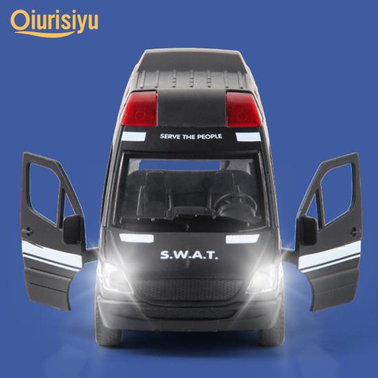 Mini Doors Light Sound Effects ABS Ambulance Police Pull Back Car