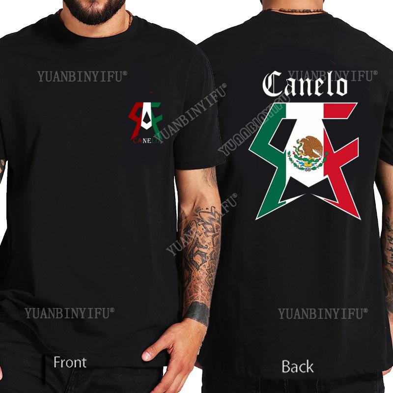 New Arrival  Classic Fashion Canelo Alvarez Boxinge Mexican Flag T-shirt  Casual  Short Sleeve O-neck Unisex Shirt Hot Product