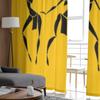 Afrikanische Schöne Frauen Gelber Tüll Transparente Vorhänge für Wohnzimmer das Zimmer Schlafzimmer Küchendekoration Voile Organza Vorhänge