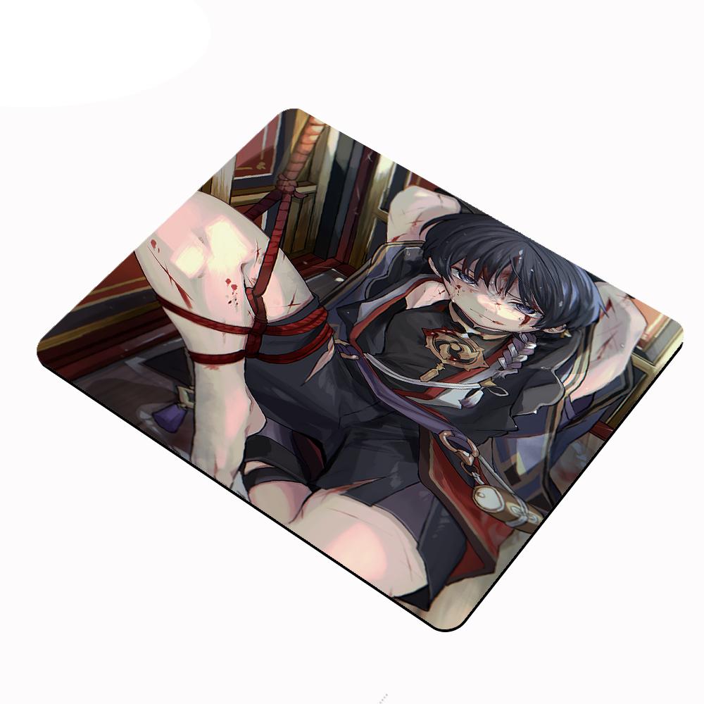 Günstigstes kleines Mauspadd Genshin Impact Mauspadd Scaramouche Schreibtischunterlagen Kawaii Gaming Zubehör Gamer Pad für Computermaus