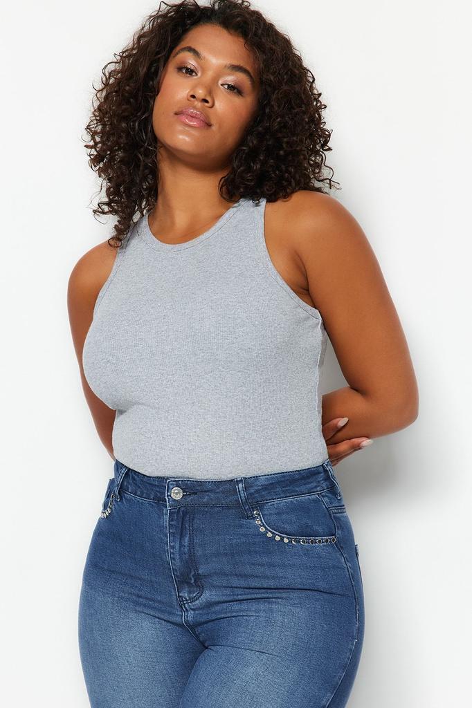 Women's Fashion Mink Halter Neck Basic Knitted Undershirt