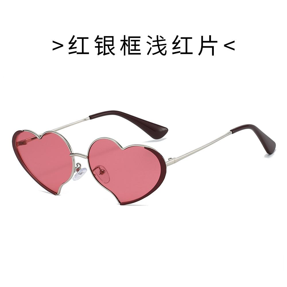 Metal Frame Sunglasses, Heart-shaped Sunglasses, Quirky Sunglasses, Street Style, Trendy Sunglasses