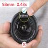 49/52/55/58mm Professional Wide Angle Lens Macro Portion 0.43x for Photography