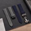 JWNSPA FKM Gumowy Pasek 18mm 19mm 20mm 21mm 22mm Pasek do Zegarka z Materiału Żaglowego Sportowy Zamienny Pasek do Zegarka