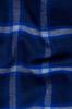 Downriver Blue and White Twill Checkered Premium Cotton Designer Overshirt