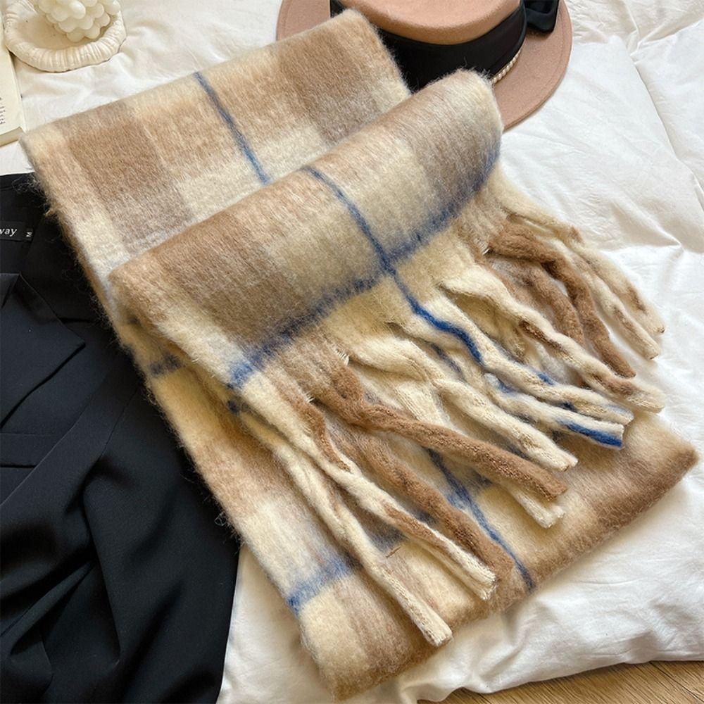 Coldproof Wool Tassel Scarf Korean Style Women Shawl Fashion Winter Cashmere Scarves  Girls