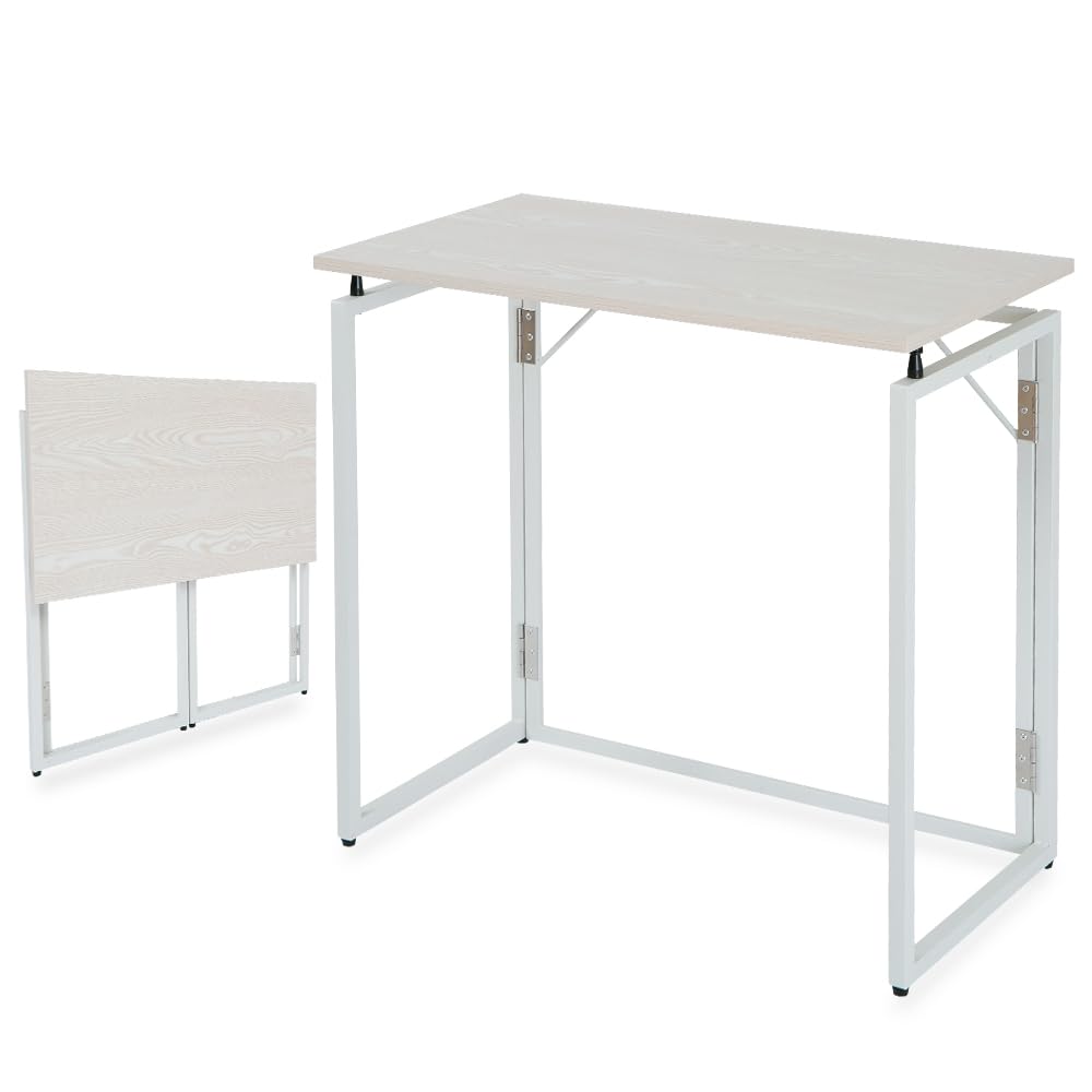 IRIS PLAZA Folding Study Folding Compact Computer White Desk, Desk, Desk, Desk,