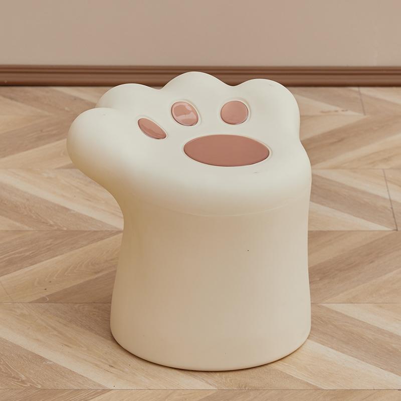 Cat Paw Coffee Table Creative Small Side Table Set Cartoon Bedroom Bedside Table Cute Children's Room Decoration Furniture