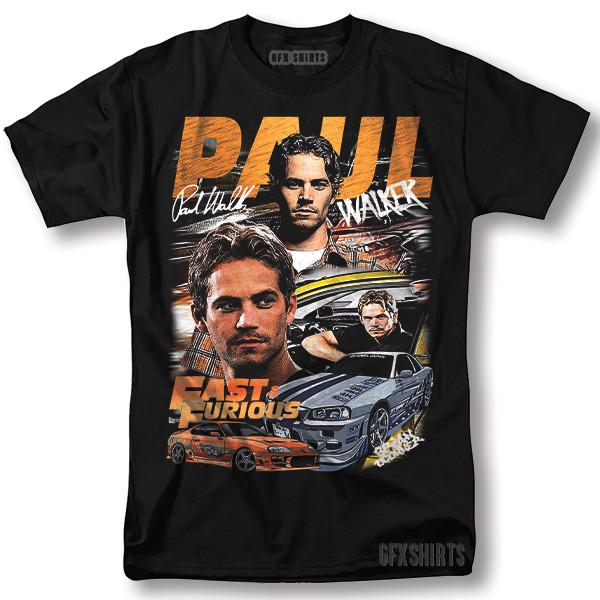 Fast and Furious Shirt Movie Paul Walker Classic Vintage Graphic design T-Shirt XXXL