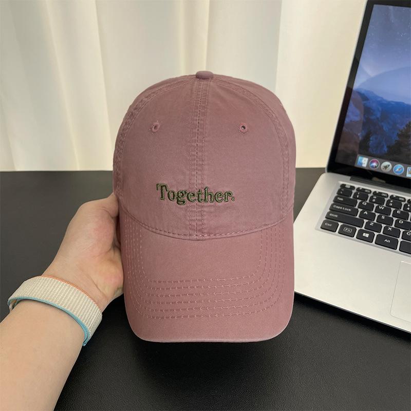 

Letter embroidered baseball cap women s spring new enlarged deepened soft top hat large brim cap