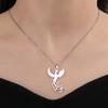 LIKGREAT Stainless Steel Phoenix Bird Firebird Necklace for Women Men Nature Animal Totem Choker Pendants Charm Jewelry Gift New