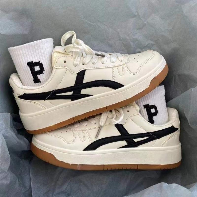 Kleine weiße Schuhe Damen College Retro Creme Einzelne Schuhe College-Stil Trend Atmungsaktiv