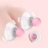 USB Rechargeable Nipple Vibrator with 10 Rotation Manual Air Soft and Quiet Breast 3 Interchangeable Massage Brushes for Nipple Pink Wireless Modes,