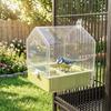 Semi-Enclosed Drawer Design Bird Feeder Large Capacity Parrot Bath Tub Bird Food Box  Pet Bird Use