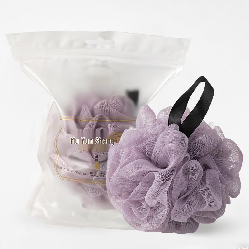 High-Grade Large Bath Sponge with Non-Dispersing Ribbon Design - Super Soft Women's Bathing Shower Ball