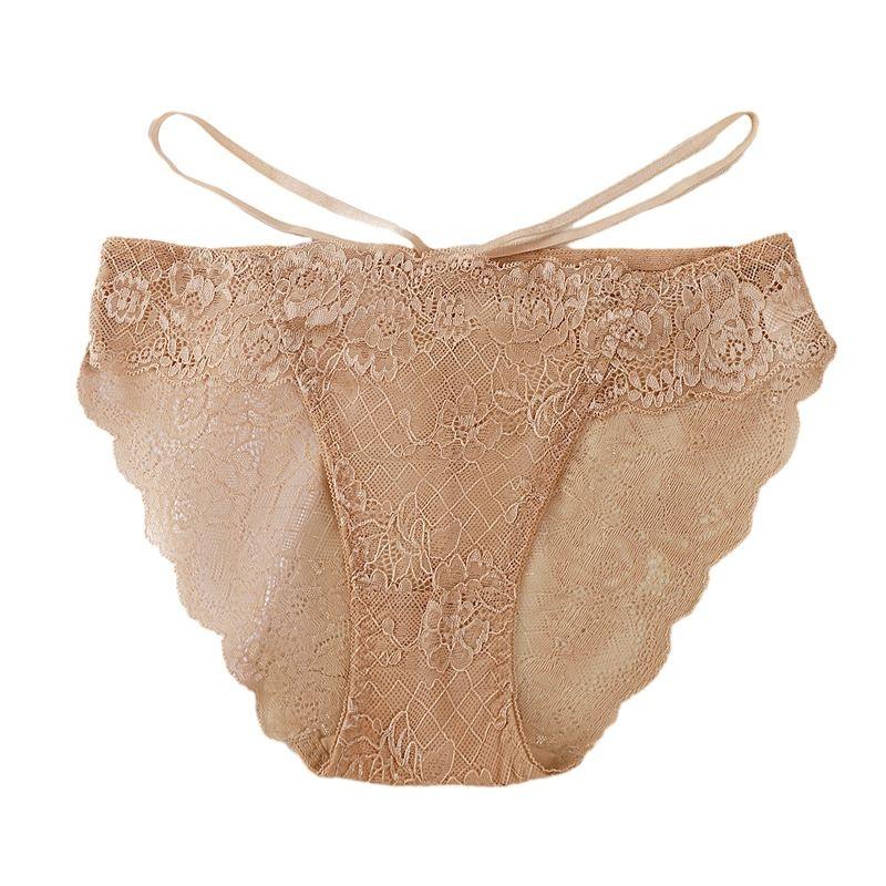 European and American Women's Underwear Cross-Border Lace Buttock Lifting Sexy Breathable Low Waist Cotton Crotch Women Briefs
