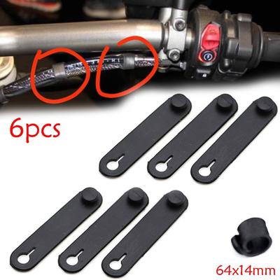 Lot de 6 colliers de serrage en caoutchouc pour câblage de cadre de moto