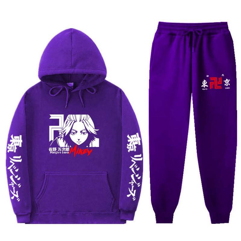 Mens Thick Fleece Hoodie Jogger Set Casual Hip Hop Streetwear Two Piece Outfit