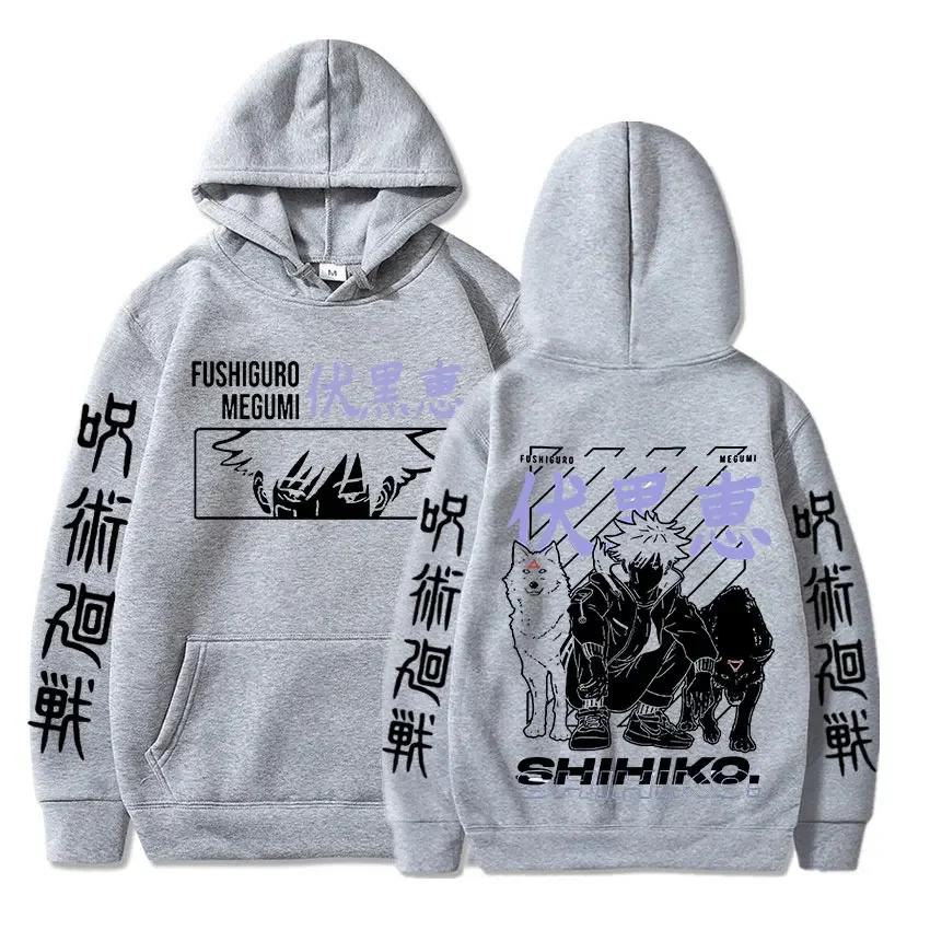 Japanese Anime Jujutsu Kaisen Hoodies Yuji Itadori Cartoon Sweatshirts Kawaii Fushiguro Megumi Graphic Streetwear Men's Hoodies