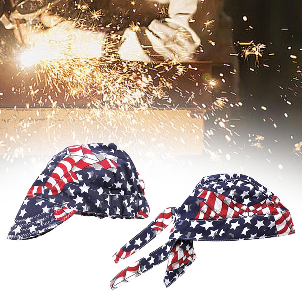 Welding Cap Adjustable Headgear Sweat Absorbent Flame Retardant Welding Hat for Running Hiking Boating Cycling Equestrian Sports