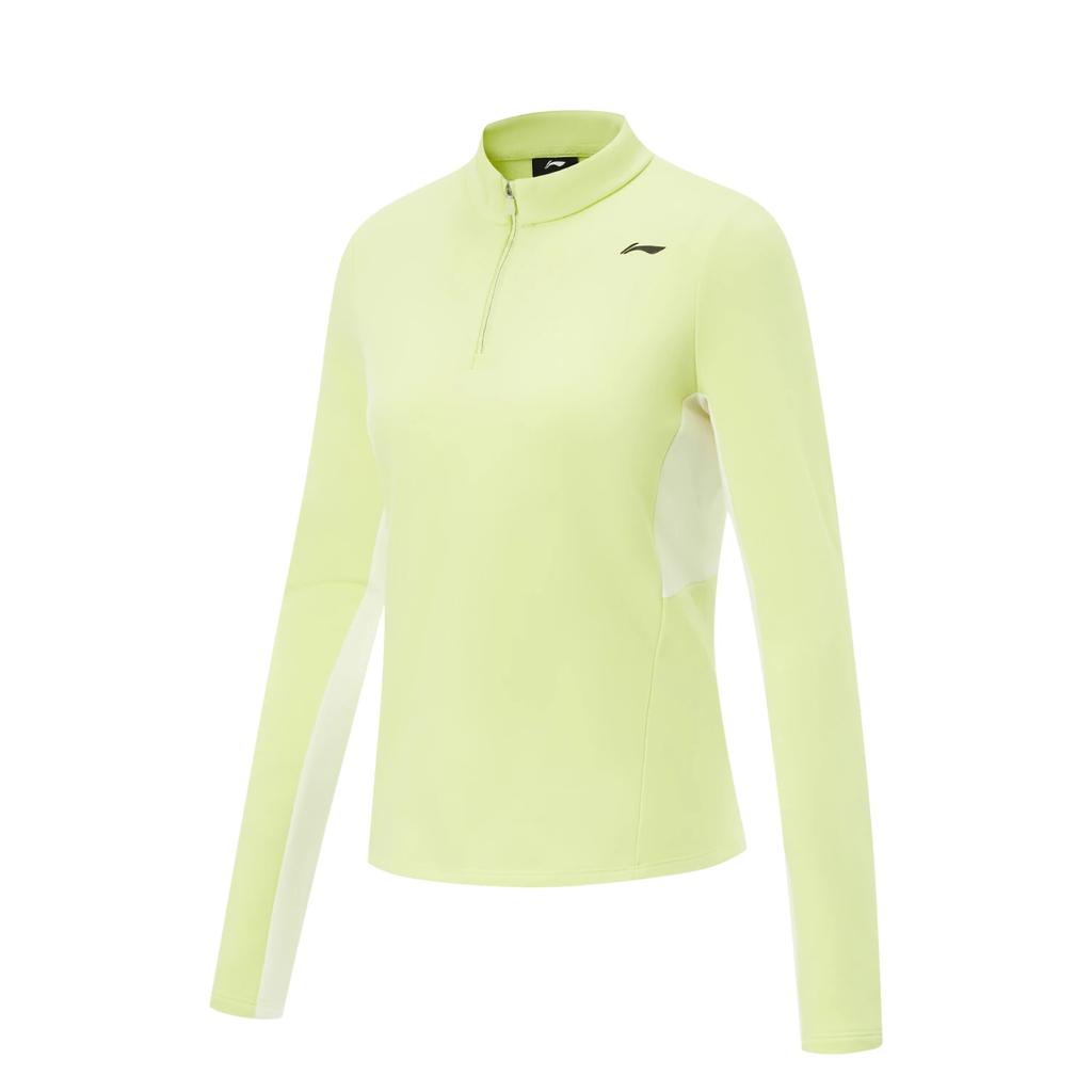Li-Ning Fitness Series Stand Collar Solid Color Comfortable Long Sleeve T-Shirt Women Tops ATLV300-2