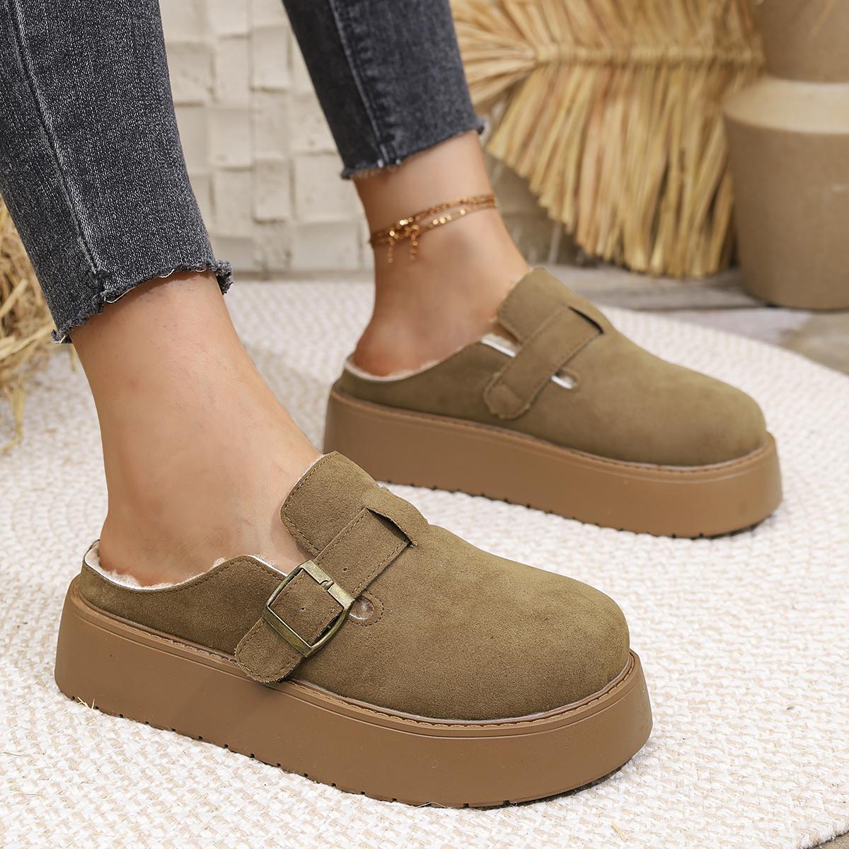 

Модные женские хлопковые тапочки, толстая подошва, слипоны, повседневная обувь, женские тапочки на высокой подошве, резиновая подошва, удобные тапочки, домашние шлепанцы 35 хаки