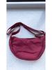 Summer 2025 Women's Waterproof Nylon Crossbody Bag - Solid Color Dumpling Style